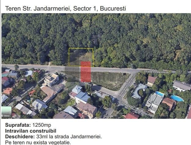 Baneasa, Jandarmeriei, teren padure.